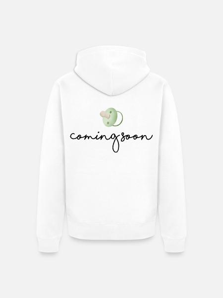 coming soon - Unisex Premium Bio Zip Hoodie - Weiß