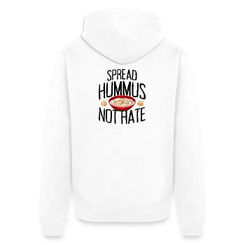Faites-vous plaisir avec le végétalien Hummus Not Hate - Veste à capuche bio Premium Unisexe - blanc - Dos - Thijin (182cm)