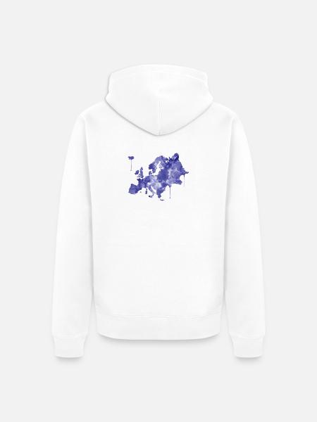 Europa - Unisex Premium Bio Zip Hoodie - Weiß