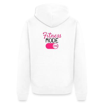 Mode fitness activé - Veste à capuche bio Premium Unisexe - blanc - Dos - Thijin (182cm)