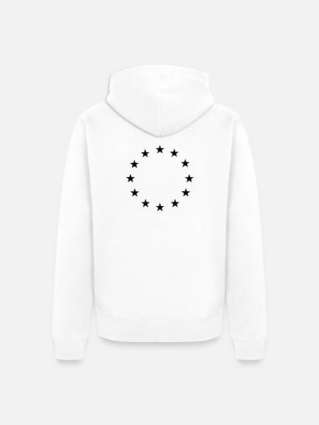 Star Circle Logo - Unisex Premium Organic Zip Hoodie - white