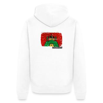 le bourg de Mariasdorf dans le sud du Burgenland - Veste à capuche bio Premium Unisexe - blanc - Dos - Thijin (182cm)