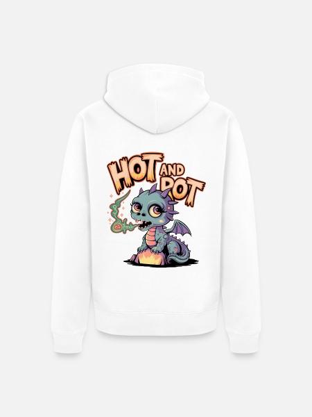 Chaud et pourri - Veste à capuche bio Premium Unisexe - blanc