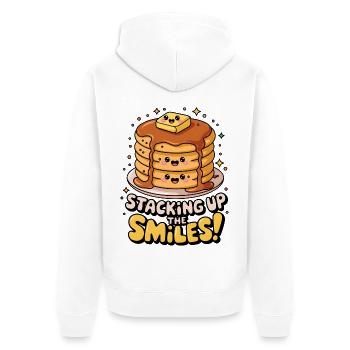 Staking Up The Smiles ! - Veste à capuche bio Premium Unisexe - blanc - Dos - Thijin (182cm)