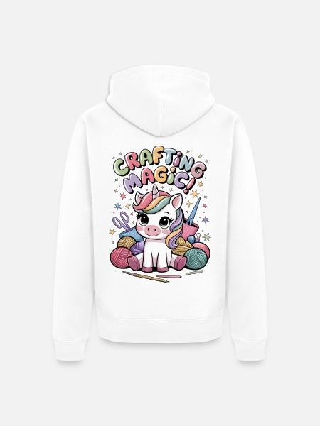 Crafting Magic! - Unisex Premium Organic Zip Hoodie - white