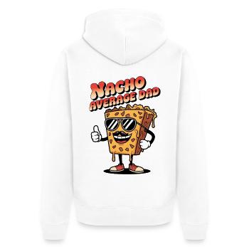 Nacho Average Dad - Unisex Premium Organic Zip Hoodie - white - Back - Thijin (182cm)