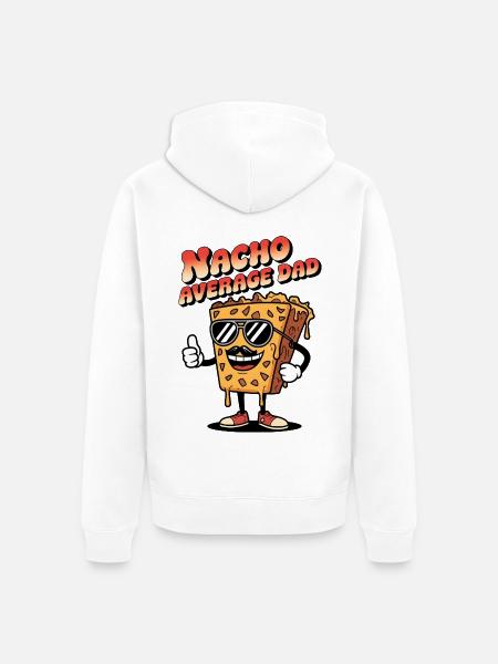 Nacho Average Dad - Unisex Premium Organic Zip Hoodie - white