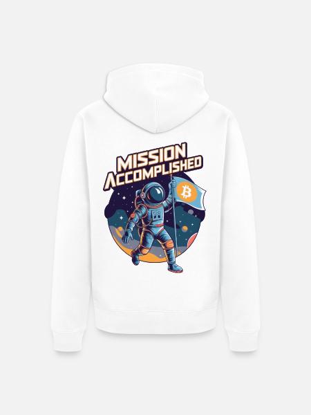 Mission Accomplished - Unisex Premium Organic Zip Hoodie - white