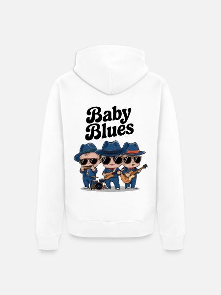 Baby Blues - Veste à capuche bio Premium Unisexe - blanc