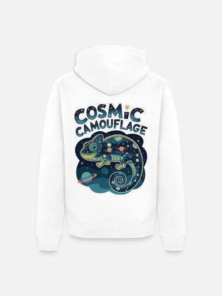 Cosmic Camouflage - Unisex Premium Organic Zip Hoodie - white