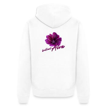 Alva Geburtstag Alva - Unisex Premium Bio Zip Hoodie - Weiß - Hinten - Thijin (182cm)
