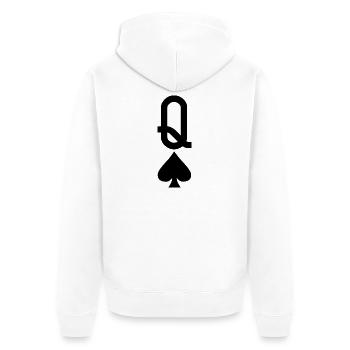 Carte à jouer au poker - Spades Lady - Veste à capuche bio Premium Unisexe - blanc - Dos - Thijin (182cm)