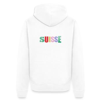 SUISSE - Veste à capuche bio Premium Unisexe - blanc - Dos - Thijin (182cm)