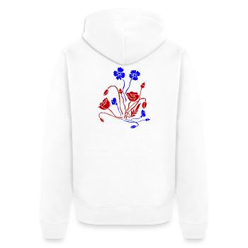 Fleur Picture Fleurs - Veste à capuche bio Premium Unisexe - blanc - Dos - Thijin (182cm)