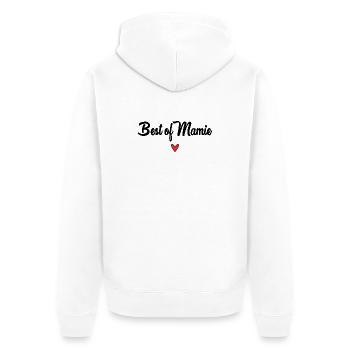 OMA. MAMA. OMA. MUTTERTAG - Unisex Premium Bio Zip Hoodie - Weiß - Hinten - Thijin (182cm)