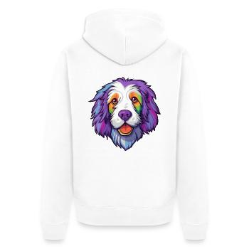 Cumberland Schäferhund Hunderasse Cartoon Kawaii Illus - Unisex Premium Bio Zip Hoodie - Weiß - Hinten - Thijin (182cm)