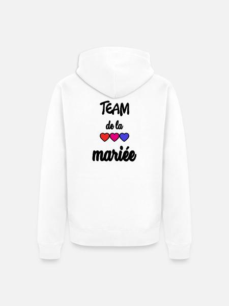 TEAM BRIDAL - Unisex Premium Bio Zip Hoodie - Weiß