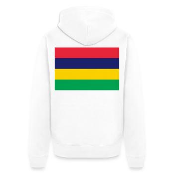 Mauritius - Unisex Premium Bio Zip Hoodie - Weiß - Hinten - Thijin (182cm)