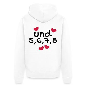 Tanzen Tanz Tanzkurs Rhythmus - Unisex Premium Bio Zip Hoodie - Weiß - Hinten - Thijin (182cm)