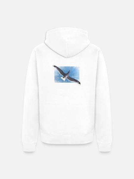 frei sein Freiheit - Unisex Premium Bio Zip Hoodie - Weiß