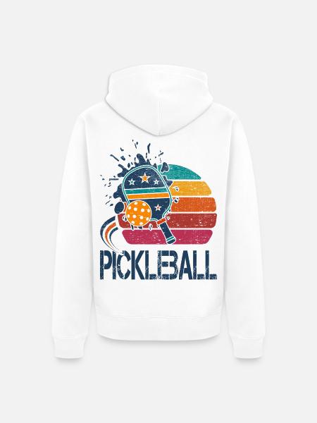 Pickleball - 2 - Unisex Premium Bio Zip Hoodie - Weiß