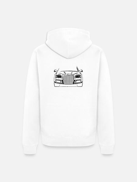 Aurus Dubai Silhouette - Unisex Premium Bio Zip Hoodie - Weiß