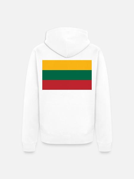 Litauen - Unisex Premium Bio Zip Hoodie - Weiß