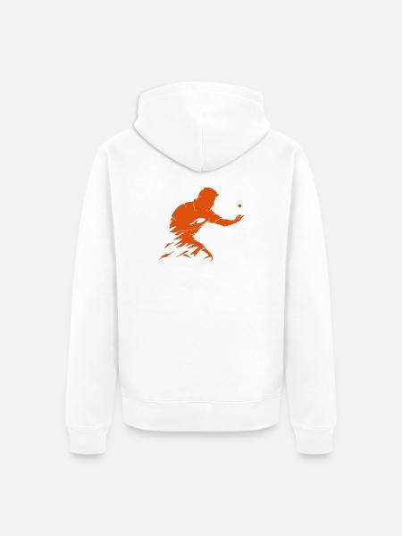 Ma Long - Unisex Premium Bio Zip Hoodie - Weiß