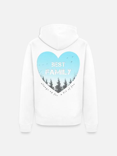 best family - Unisex Premium Bio Zip Hoodie - Weiß