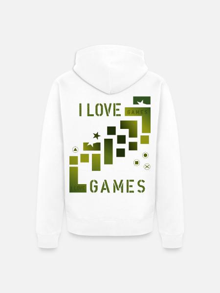 love games - Unisex Premium Bio Zip Hoodie - Weiß