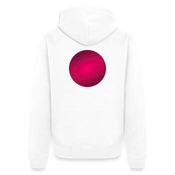 Kreis Farbig - Unisex Premium Bio Zip Hoodie - Weiß - Hinten - Thijin (182cm)
