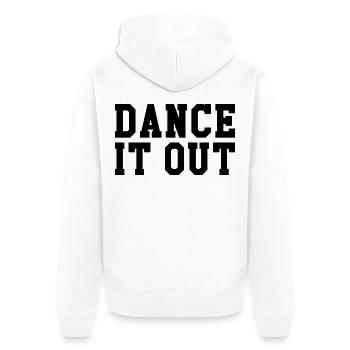 Dance it out - Unisex Premium Bio Zip Hoodie - Weiß - Hinten - Thijin (182cm)