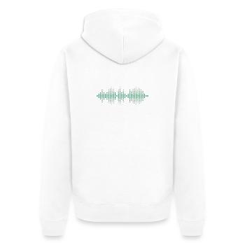 Sound Equalizer - Unisex Premium Bio Zip Hoodie - Weiß - Hinten - Thijin (182cm)