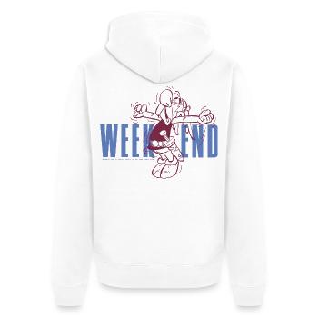 Asterix & Obelix Hoch Die Hände Wochenende - Unisex Premium Bio Zip Hoodie - Weiß - Hinten - Thijin (182cm)