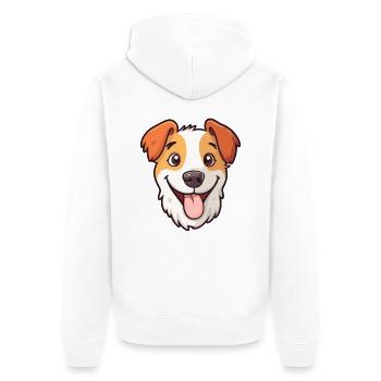 Komondorok Hunderasse Aquarell Karikatur Kawaii Cli - Unisex Premium Bio Zip Hoodie - Weiß - Hinten - Thijin (182cm)