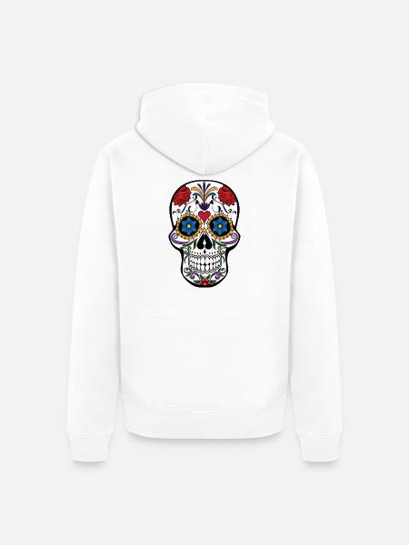 totenkopf - Unisex Premium Bio Zip Hoodie - Weiß