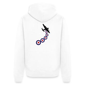 Lancaster Mod - Unisex Premium Bio Zip Hoodie - Weiß - Hinten - Thijin (182cm)