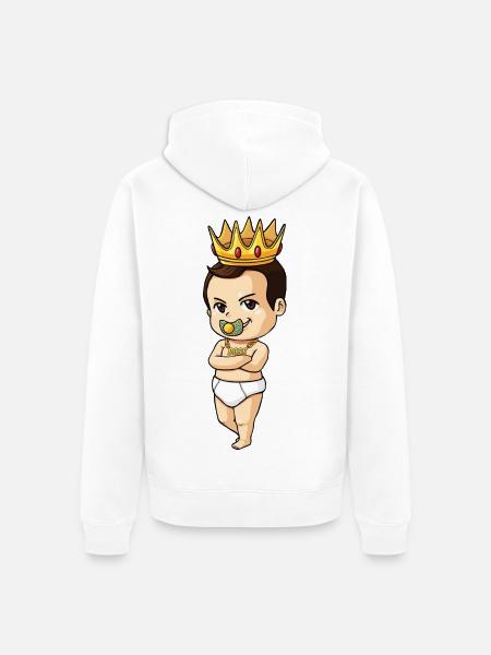 Cool Baby-Design - Unisex Premium Bio Zip Hoodie - Weiß