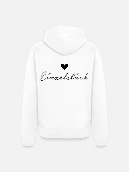 Einzelstück - Unisex Premium Bio Zip Hoodie - Weiß