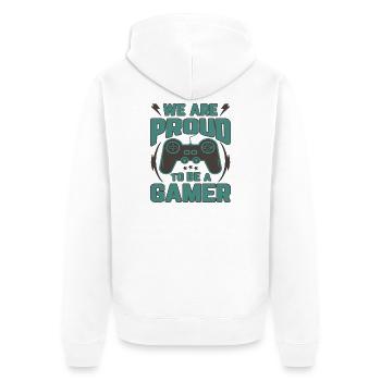 Gaming Videogame Videospiel Computerspiel Design - Unisex Premium Bio Zip Hoodie - Weiß - Hinten - Thijin (182cm)