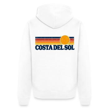 Costa del Sol - Spanien - Espana - Spain - Sommer - Unisex Premium Bio Zip Hoodie - Weiß - Hinten - Thijin (182cm)