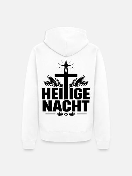 Heilige Nacht Kreuzstern - Unisex Premium Bio Zip Hoodie - Weiß