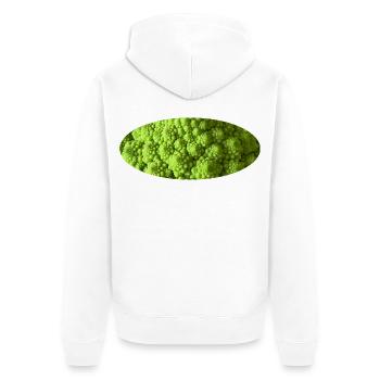 Romanesco-Brokkoli - Unisex Premium Bio Zip Hoodie - Weiß - Hinten - Thijin (182cm)