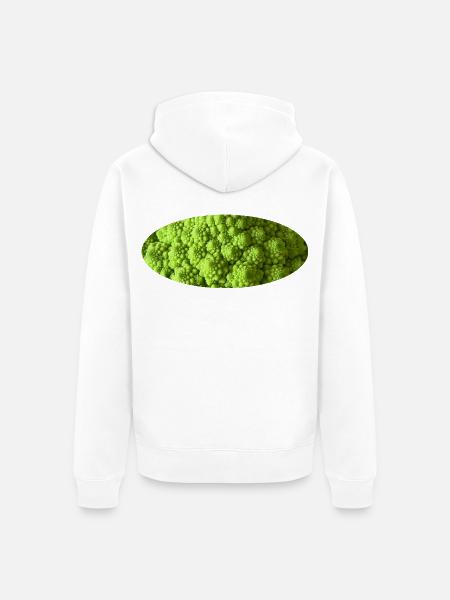 Romanesco-Brokkoli - Unisex Premium Bio Zip Hoodie - Weiß