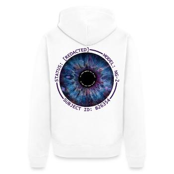 Tears in Rain - Unisex Premium Bio Zip Hoodie - Weiß - Hinten - Thijin (182cm)