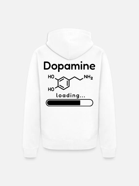 Design der Dopamin-Lademolekülchemie - Unisex Premium Bio Zip Hoodie - Weiß