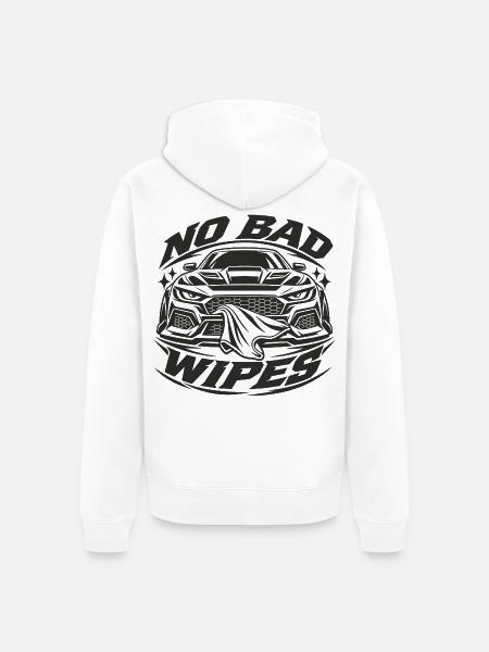No Bad Wipes Autografik Front - Unisex Premium Bio Zip Hoodie - Weiß