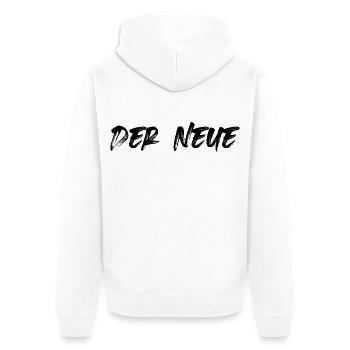 Der Neue - Unisex Premium Bio Zip Hoodie - Weiß - Hinten - Thijin (182cm)
