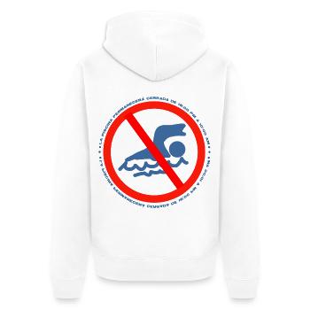 schwimmingpool verbotsschild spanien  - Unisex Premium Bio Zip Hoodie - Weiß - Hinten - Thijin (182cm)