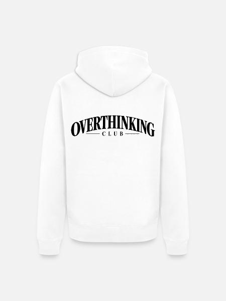 Overthinking Club – Minimalist Statement - Unisex Premium Bio Zip Hoodie - Weiß